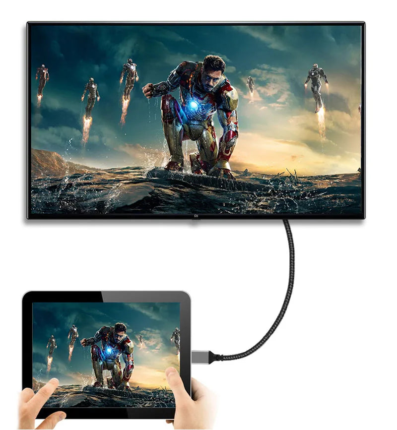 Nylon MINI HDMI To HDMI Cable HDMI2.0 MINIHDMI Male A Male 4K 60HZ HD 1080P Adapter Converter 1M 2M 3M 5M 10M Wire TV Camera
