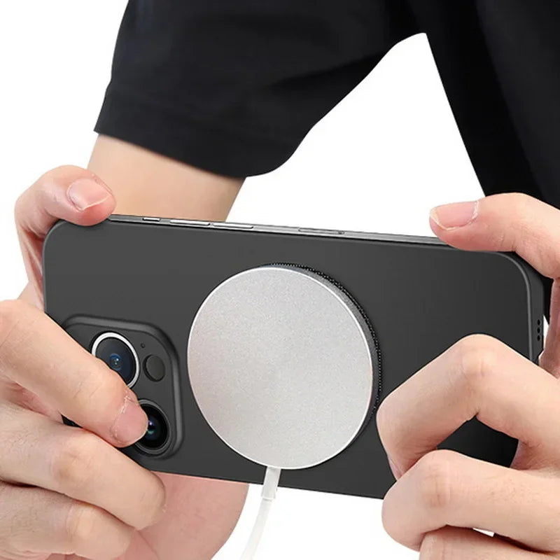 Ultra Thin Hard PC Magnetic Frameless Phone Case For Magsafe Samsung Galaxy S25 S24 S23 S22 S21 S20 FE Plus Ultra PC Matte Cover
