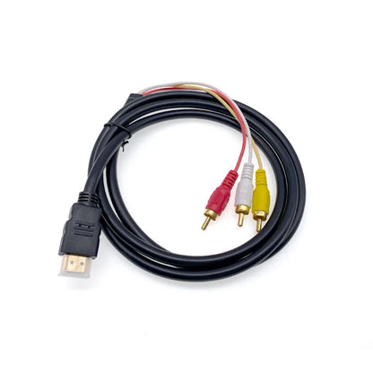 HDMI-compatible To 3RCA Cable 1.5M Audio Video Wire Cable Connector Adapter for Set-Top Box To TV
