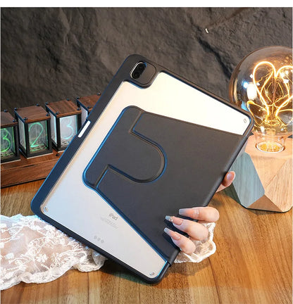 Magnetic Case For iPad Pro 11 Case iPad 7th 8th 9th 10.2 Gen Funda ipad Air 11th 11 M3 4th 5th 10th 10.9 2 9.7 Rotation Cover