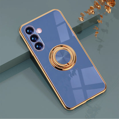 Luxury TPU Ring Holder Phone Case For Samsung Galaxy S25 S24 S23 S22 S21 S20 Note 20 Ultra Plus FE Shockproof Protect Back Cover