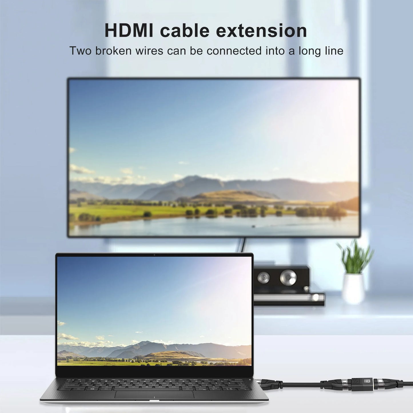 8K HDMI Extender Female To Female connector 8K60hz 4K 120/144hz HDMI2.1 For Monitor Display Laptop PS4/3 PC TV Hdmi Cable Extens