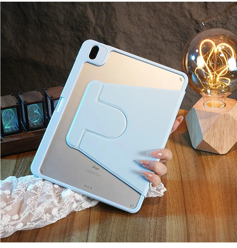 Magnetic Case For iPad Pro 11 Case iPad 7th 8th 9th 10.2 Gen Funda ipad Air 11th 11 M3 4th 5th 10th 10.9 2 9.7 Rotation Cover