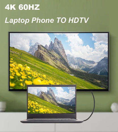 Nylon MINI HDMI To HDMI Cable HDMI2.0 MINIHDMI Male A Male 4K 60HZ HD 1080P  Adapter Converter 1M 2M 3M 5M 10M Wire TV Camera
