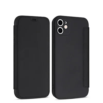Flip Leather Liquid Silicone Case For iphone 16 Pro Max 14 12 13 11 15 X XR XS Plus SE2022 Lens Protection Cards Solt Book Cover