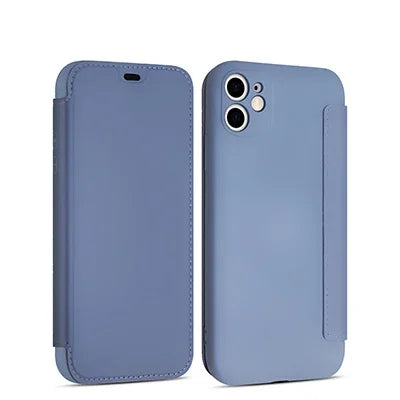 Flip Leather Liquid Silicone Case For iphone 16 Pro Max 14 12 13 11 15 X XR XS Plus SE2022 Lens Protection Cards Solt Book Cover