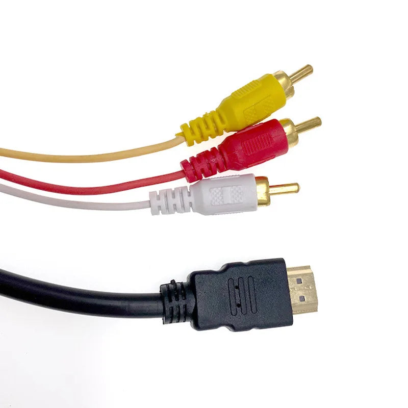 HDMI-compatible To 3RCA Cable 1.5M Audio Video Wire Cable Connector Adapter for Set-Top Box To TV